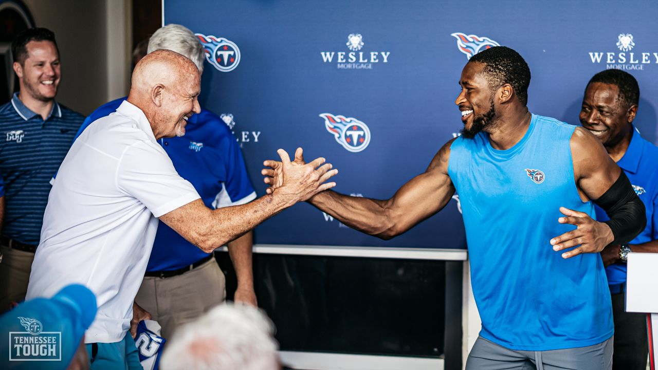 Titans' Byard honored with jersey retirement at MTSU