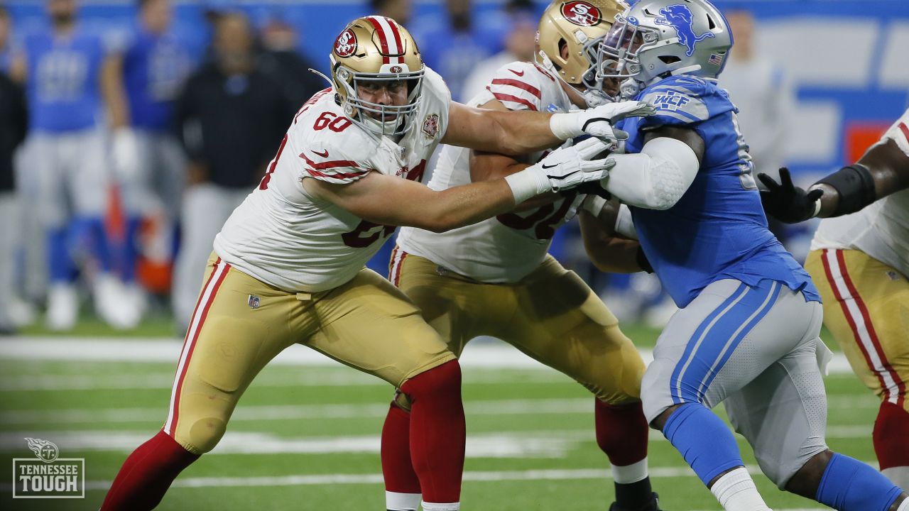 San Francisco 49ers offensive tackle Daniel Brunskill (60) in