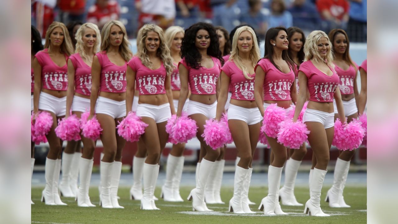 Pictures: NFL cheerleaders support breast cancer awareness