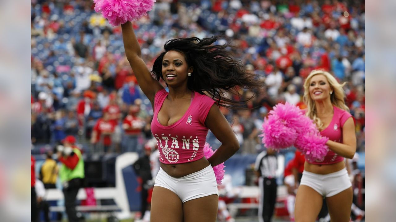 Falcons Cheerleaders Supporting Breast Cancer Awareness Month