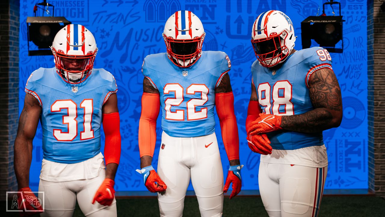 Tennessee Titans throwback Houston Oilers uniforms revealed
