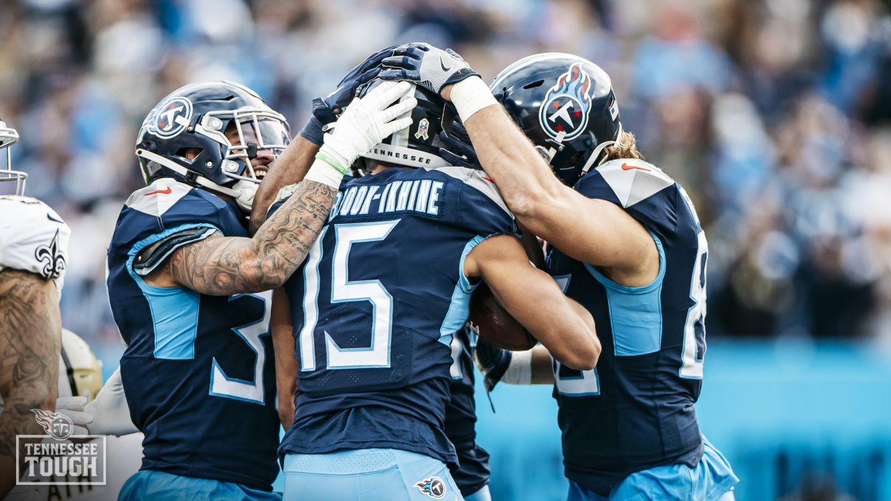 Tennessee Titans wide receiver Nick Westbrook-Ikhine (15) runs a route  during their game against the New York Giants Sunday, Sept. 11, 2022, in  Nashville, Tenn. (AP Photo/Wade Payne Stock Photo - Alamy