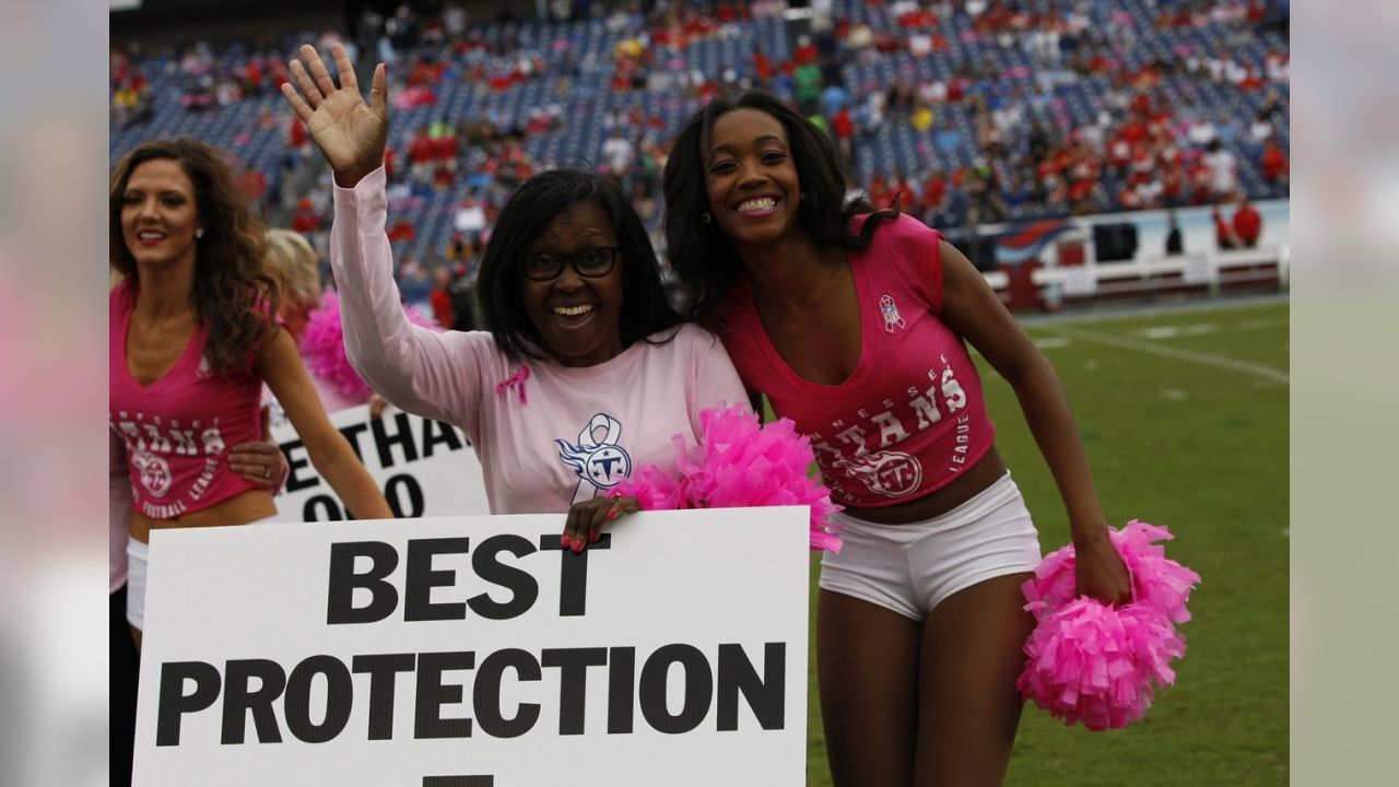 Falcons Cheerleaders Supporting Breast Cancer Awareness Month