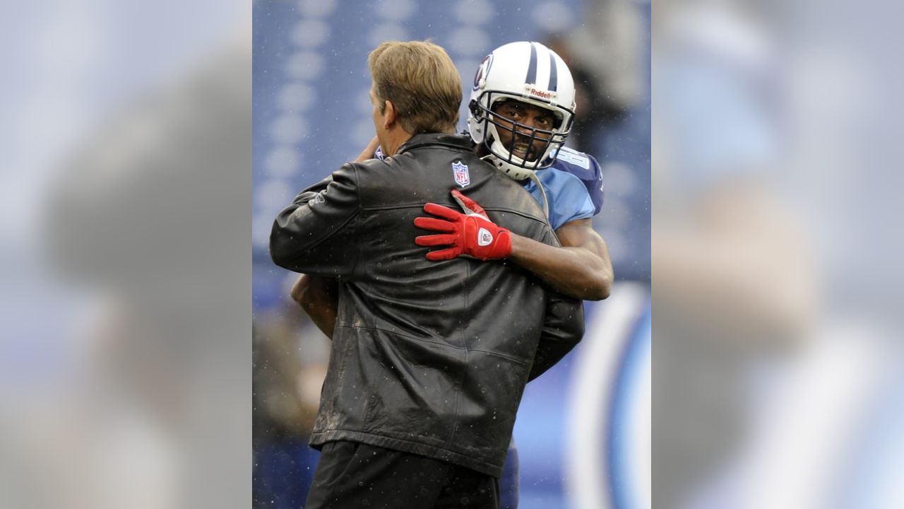 Tennessee Titans wide receiver Randy Moss (84) plays against the Washington  Redskins in the third quarter of an NFL football game on Sunday, Nov. 21,  2010, in Nashville, Tenn. (AP Photo/Joe Howell