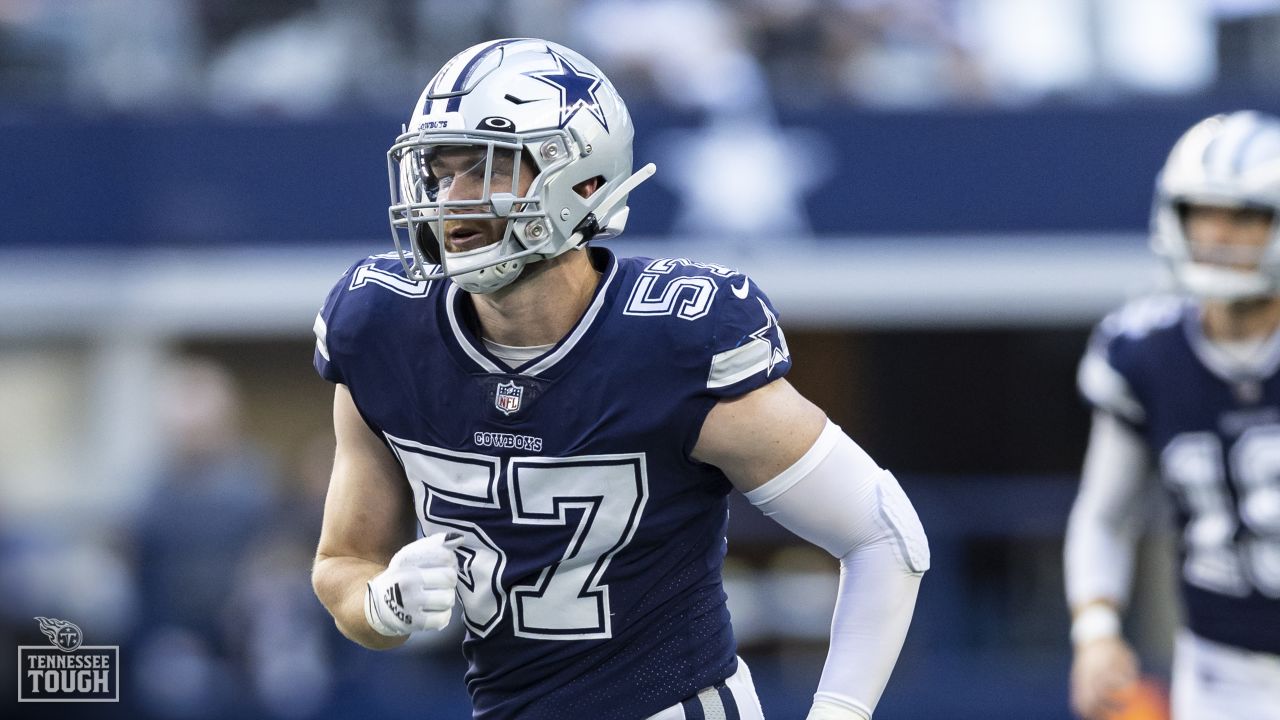 Dallas Cowboys linebacker Luke Gifford (57) is seen during the second half  of an NFL football