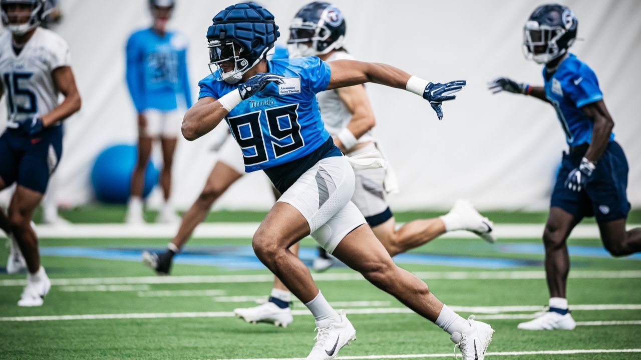 Tennessee Titans safety Amani Hooker (37) walks of the field after an NFL  football training camp practice Monday, July 31, 2023, in Nashville, Tenn.  (AP Photo/George Walker IV Stock Photo - Alamy