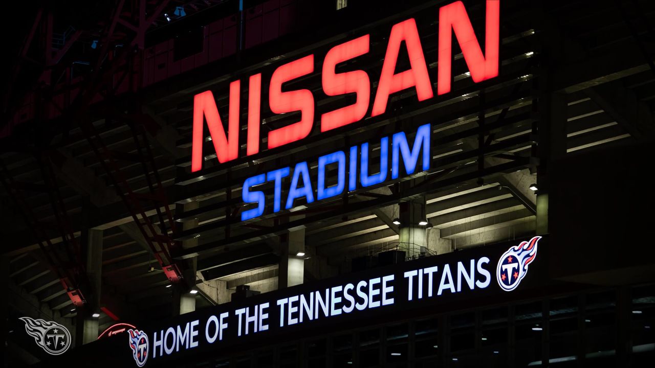 2017 Home of the Tennessee Titans, Christmas Lights on Nissan Stadium Signs