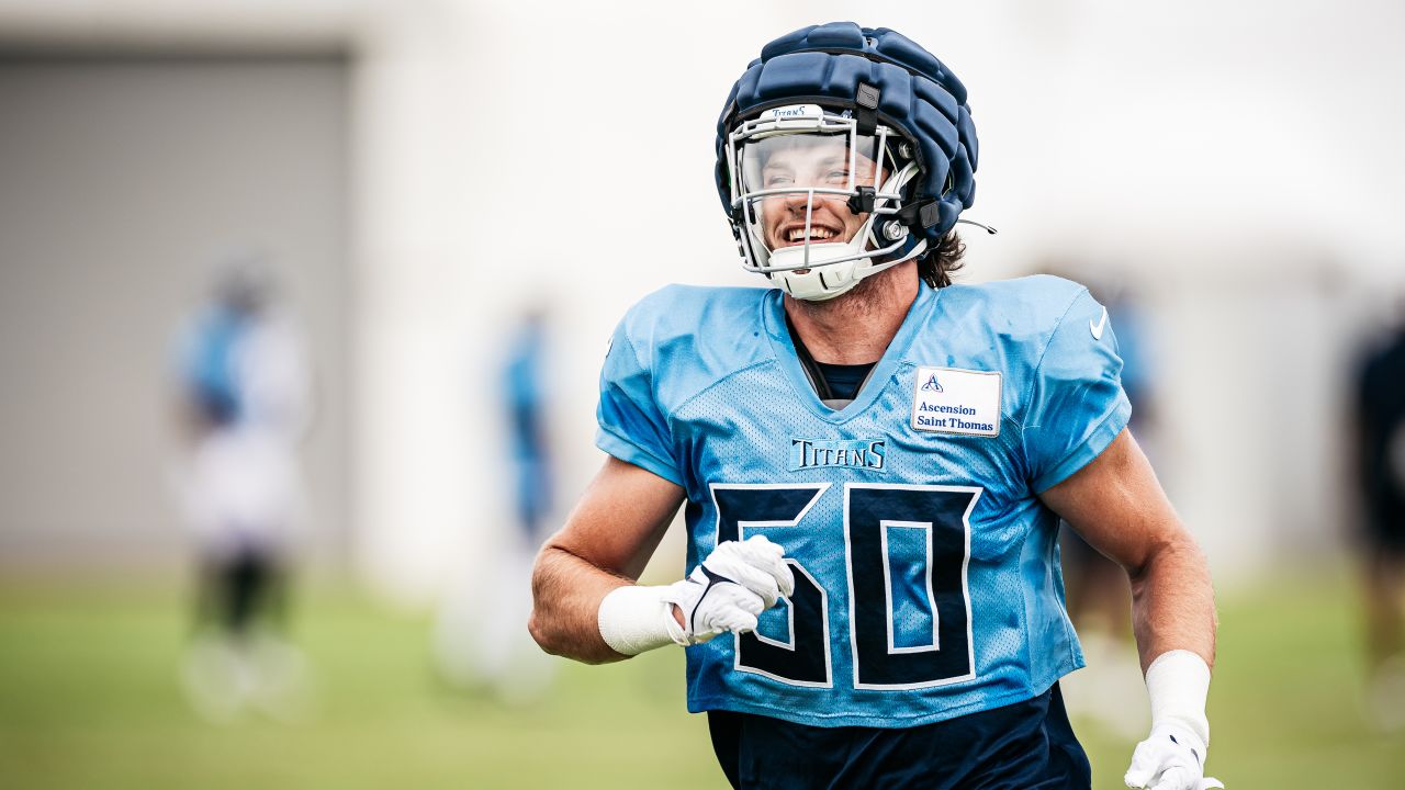 Tennessee Titans linebacker Jack Gibbens (50) during an NFL