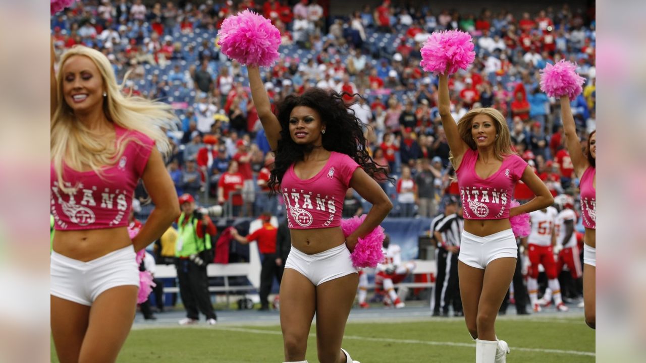 Falcons Cheerleaders Supporting Breast Cancer Awareness Month