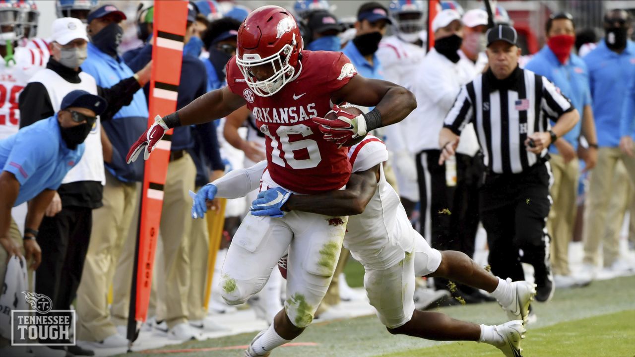 Titans Select Arkansas WR Treylon Burks in the First Round of the NFL Draft  After Trading A.J. Brown to the Eagles