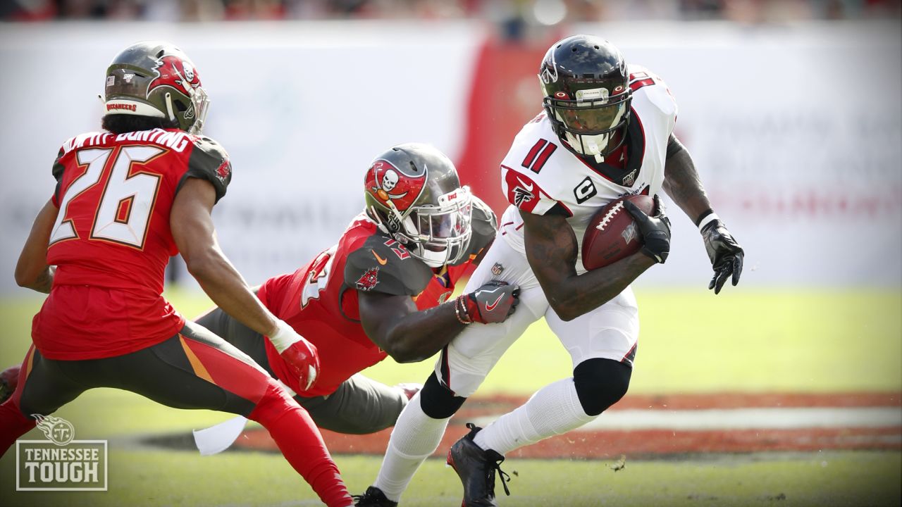 December 29, 2019: Atlanta Falcons wide receiver Julio Jones (11) signs a  jersey for fans after the NFL game between the Atlanta Falcons and the  Tampa Bay Buccaneers held at Raymond James