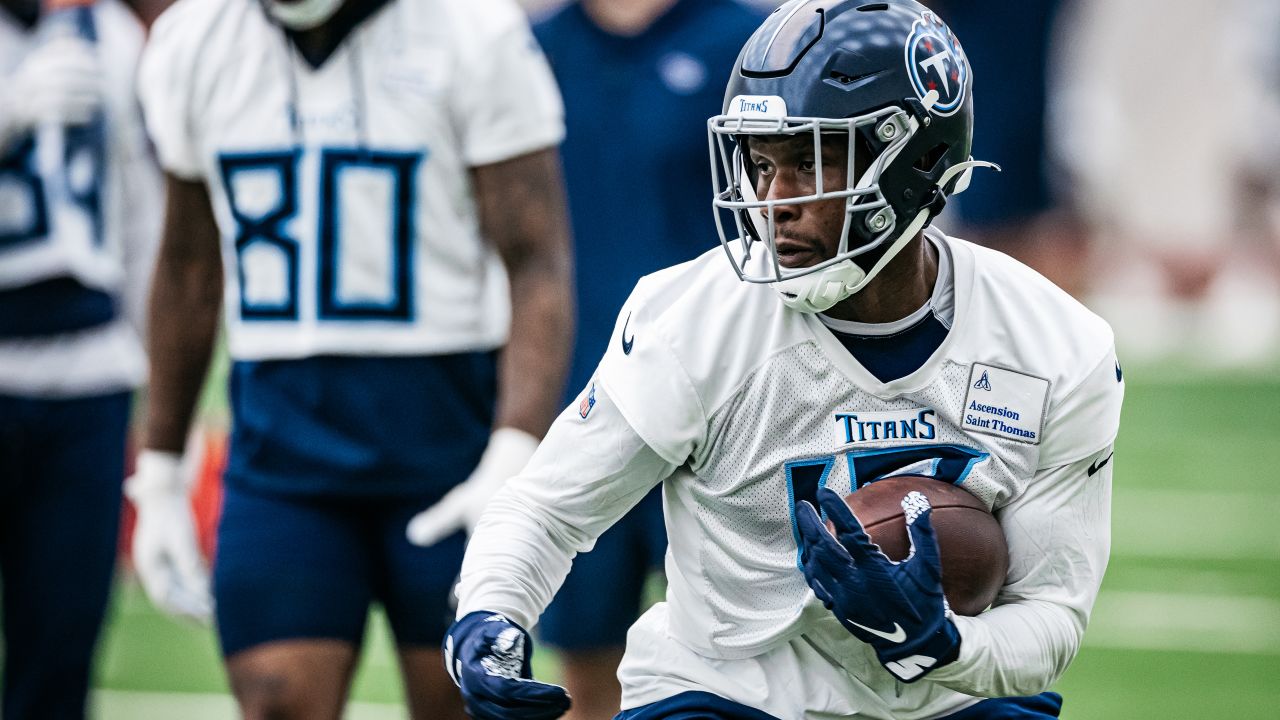 Tennessee Titans safety Amani Hooker (37) walks of the field after an NFL  football training camp practice Monday, July 31, 2023, in Nashville, Tenn.  (AP Photo/George Walker IV Stock Photo - Alamy