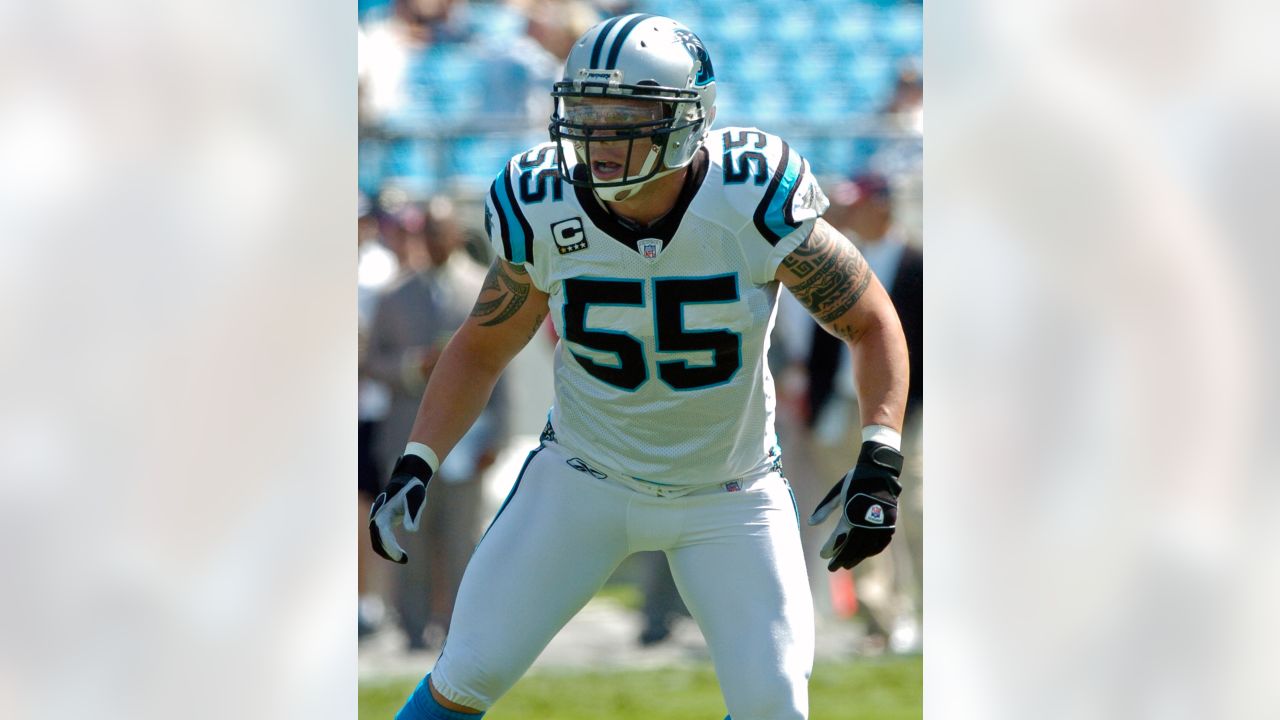 Carolina Panthers linebacker Dan Morgan (55) comes off the field