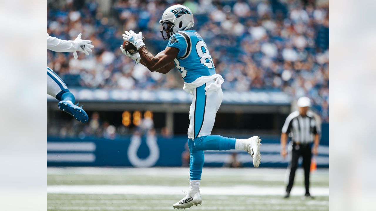 Carolina Panthers linebacker Frankie Luvu downs Indianapolis Colts  quarterback Jacob Eason for major 13-yard sack