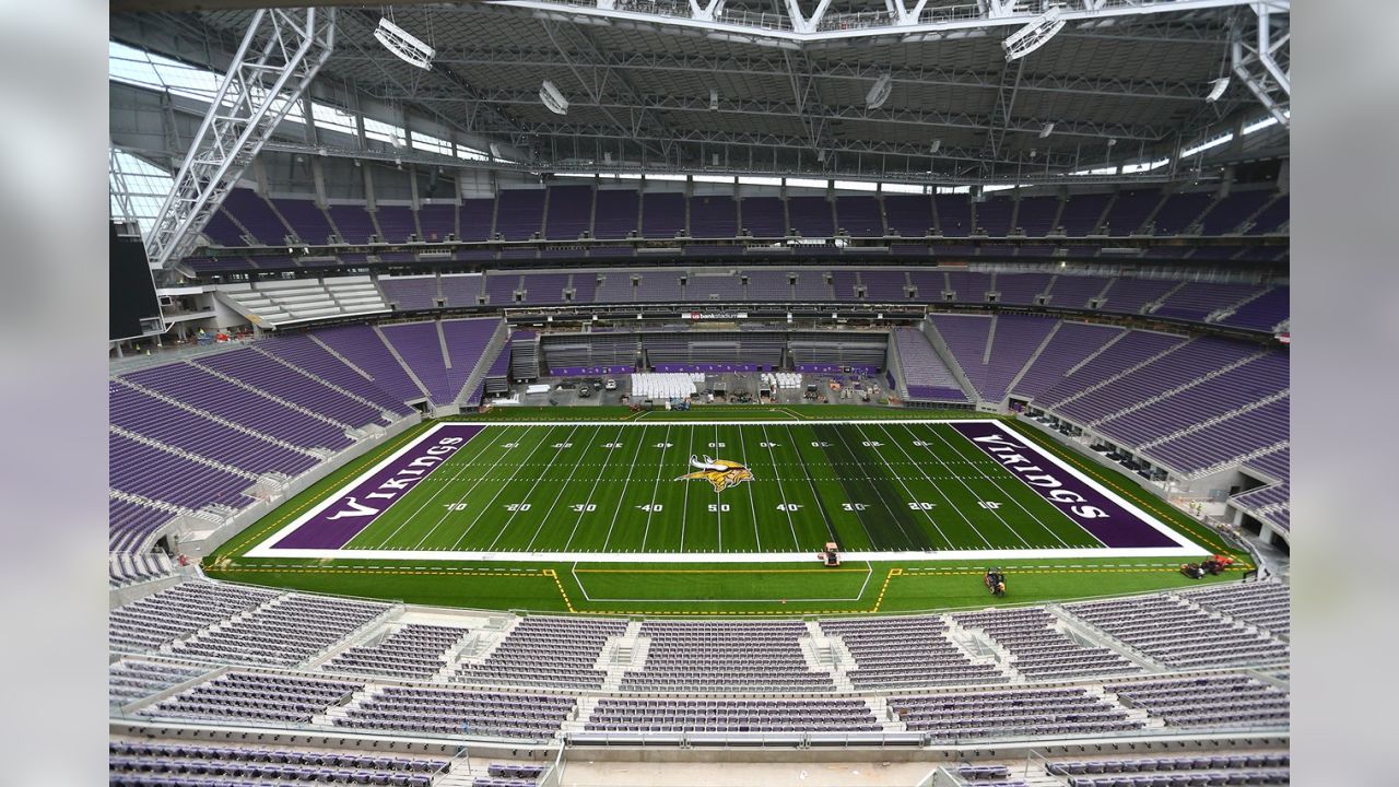 Norseman Logo, End Zones Complete at U.S. Bank Stadium