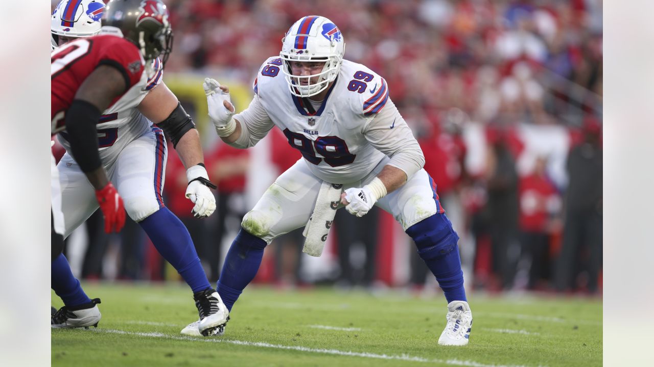 Minnesota Vikings defensive tackle Harrison Phillips (97) stands on the  field during the second half of an NFL football game against the Tampa Bay  Buccaneers, Sunday, Sept. 10, 2023, in Minneapolis. (AP