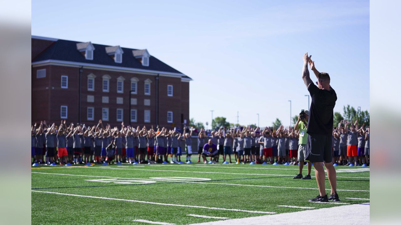 Former Vikings TE Kyle Rudolph hosts annual kids camp in Plymouth