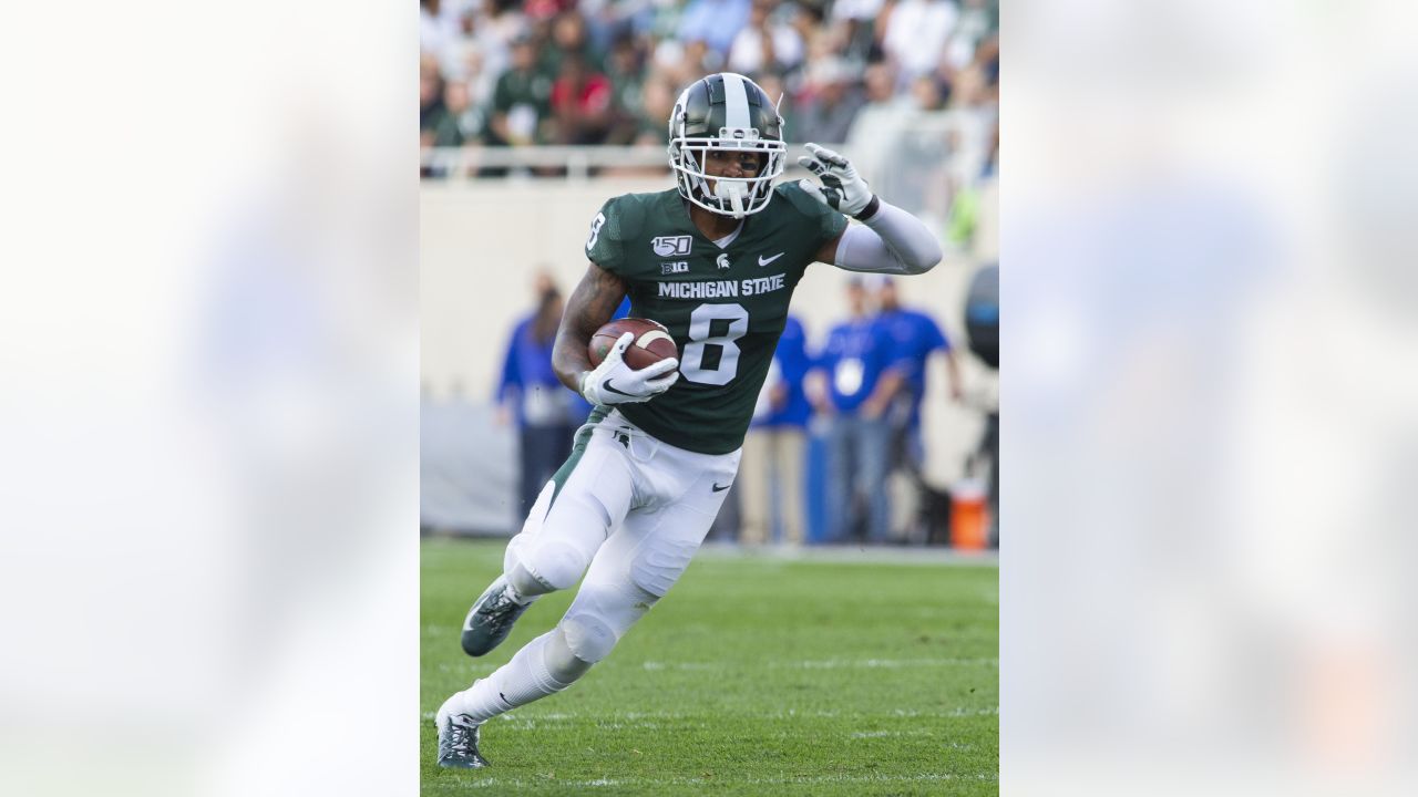 Michigan State wide receiver Jalen Nailor runs a drill during the NFL  football scouting combine, Thursday, March 3, 2022, in Indianapolis. (AP  Photo/Darron Cummings Stock Photo - Alamy