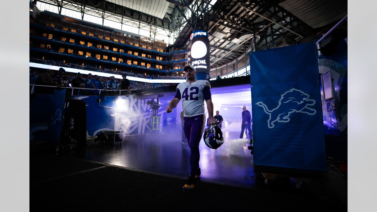 FILE - Minnesota Vikings long snapper Andrew DePaola (42) is shown during  the first half of an NFL preseason football game against the Las Vegas  Raiders, Sunday, Aug. 14, 2022, in Las