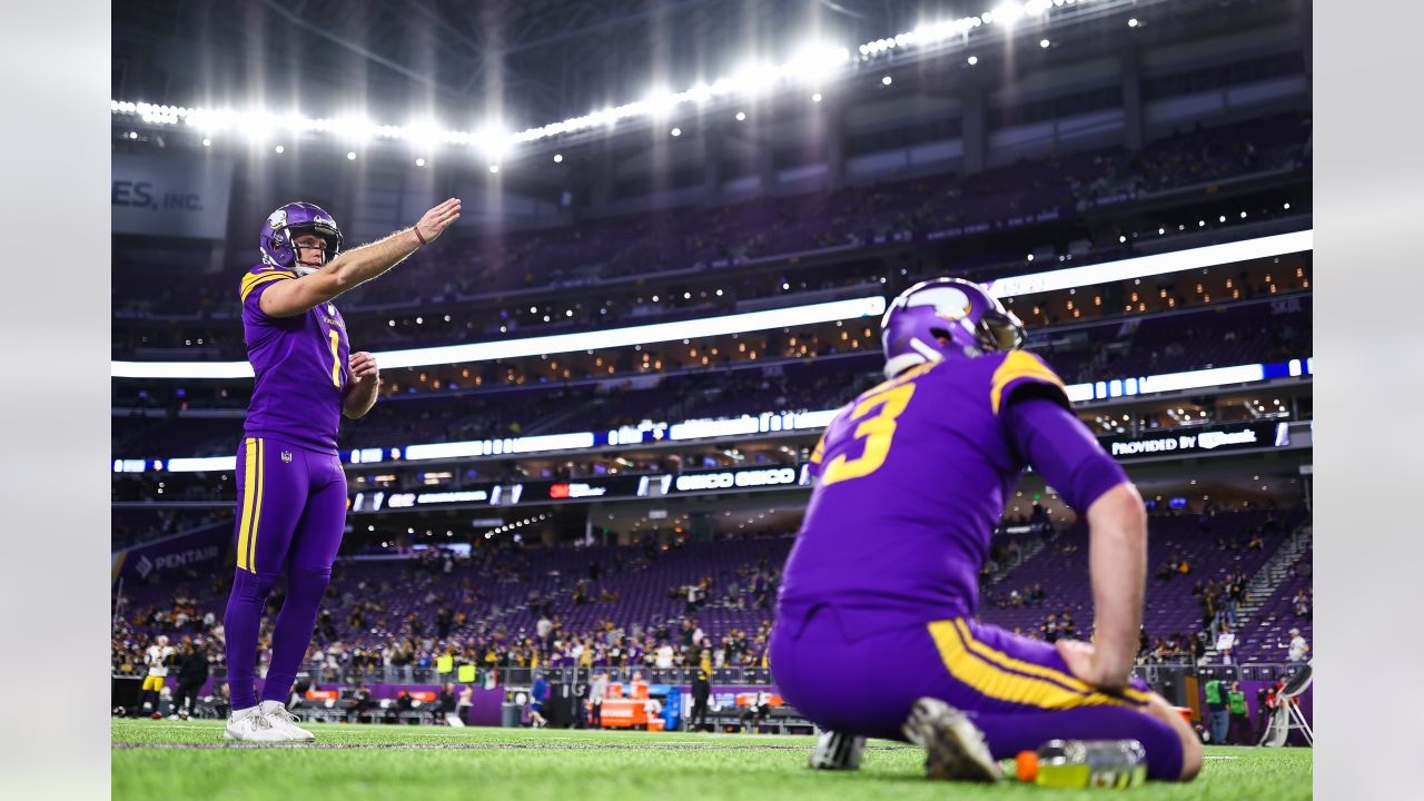 Minnesota Vikings' Greg Joseph in action during an NFL football game,  Thursday, Sept. 14, 2023, in Philadelphia. (AP Photo/Matt Rourke Stock  Photo - Alamy