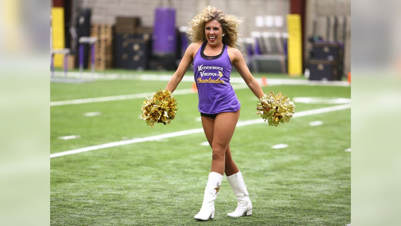 The Minnesota Vikings cheerleaders perform on stage, - NARA & DVIDS Public  Domain Archive Public Domain Search