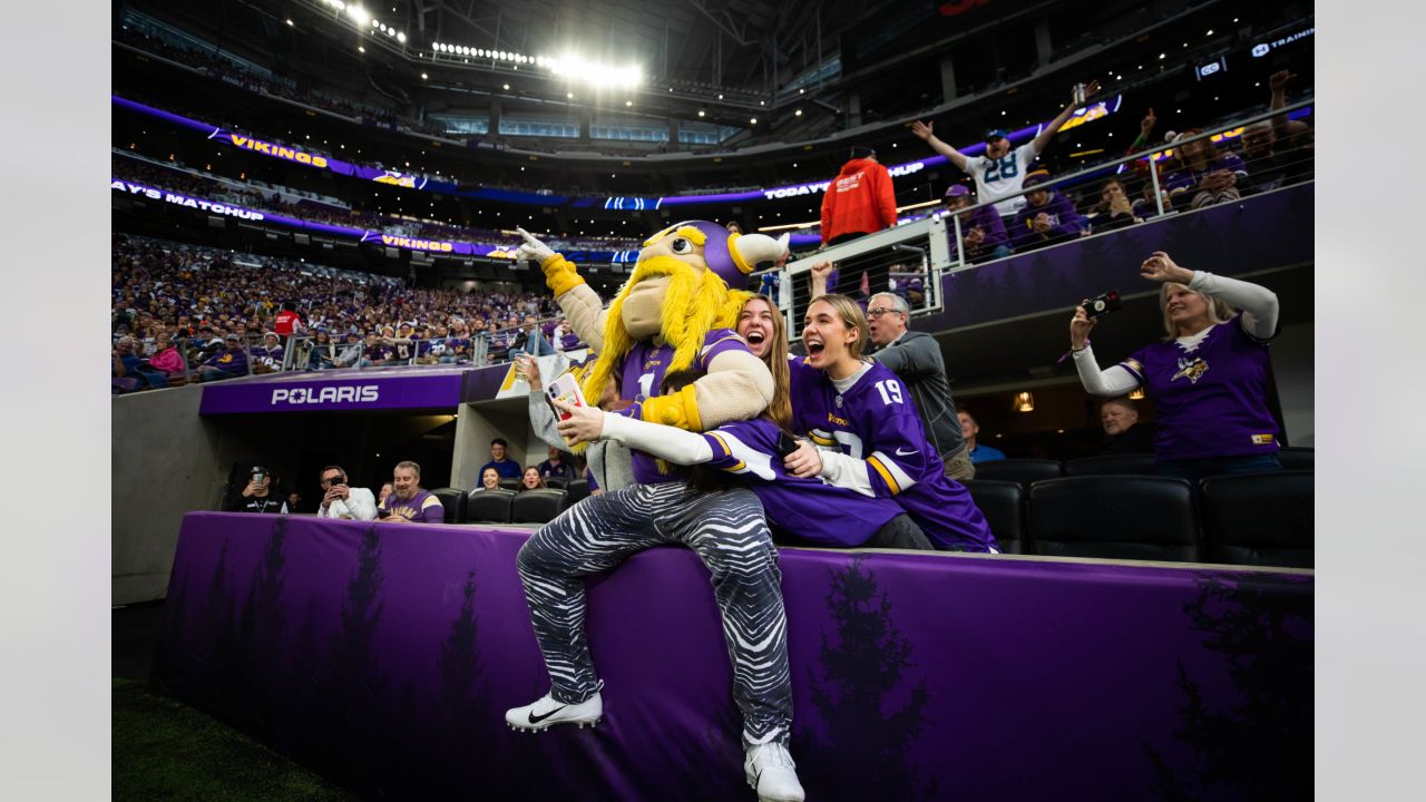 MINNEAPOLIS, MN - DECEMBER 24: Minnesota Vikings mascot Viktor The