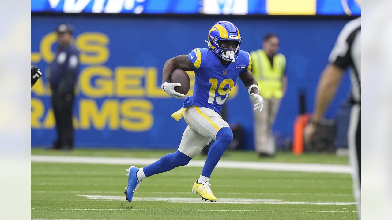 Los Angeles Rams wide receiver Brandon Powell (19) runs against