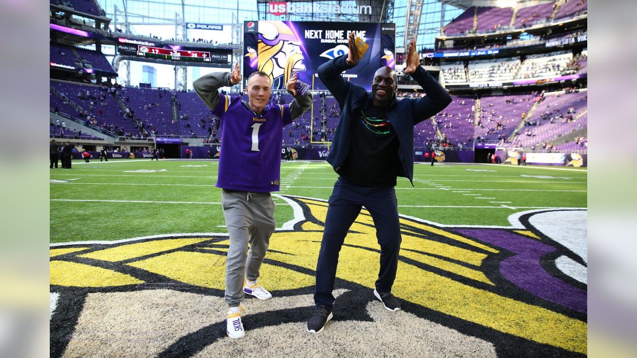 Cesaro, Sheamus and Curtis Axel take part in the Minnesota Vikings