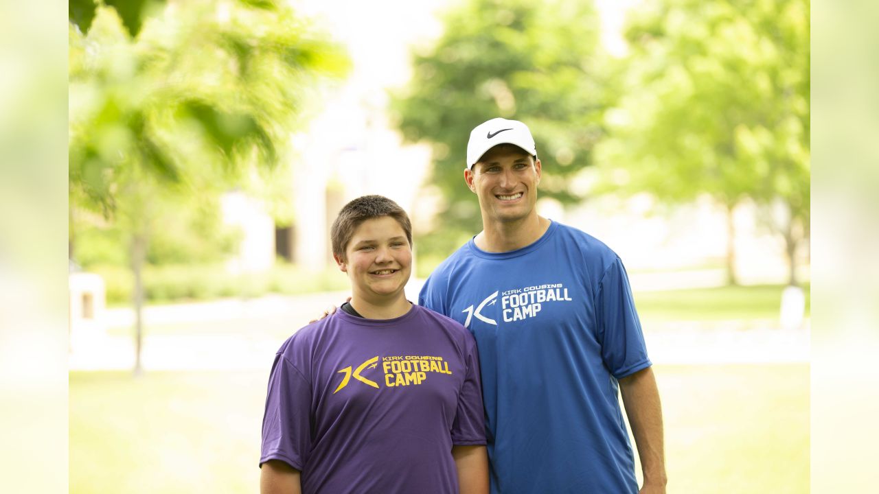 Nearly 500 kids show up for Kirk Cousins football camp