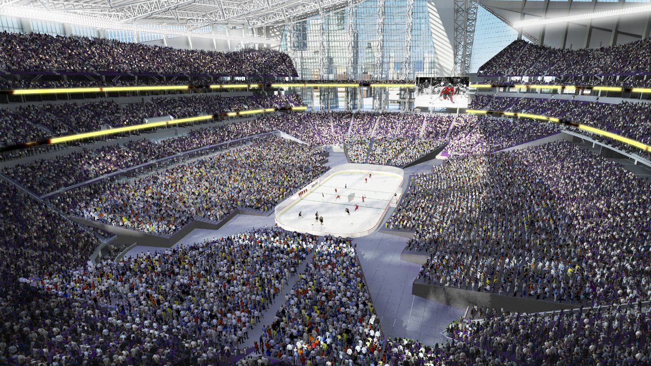 Large Vikings Locker Room Space at U.S. Bank Stadium Taking Shape