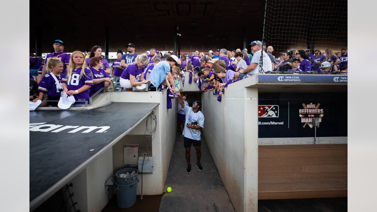 Vikings LS DePaola wins home run derby at Thielen Foundation charity  softball game -  5 Eyewitness News