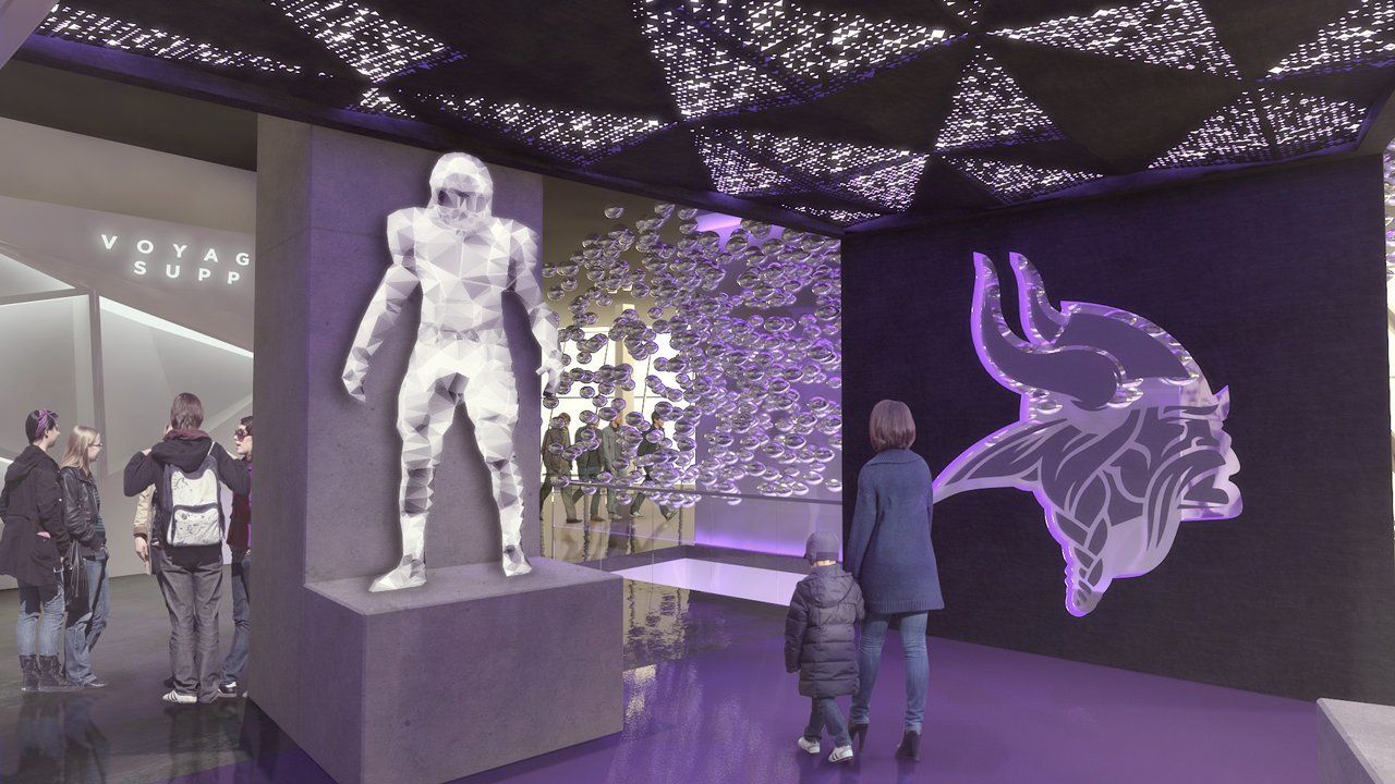 Vikings preview Medtronic's contemporary sculpture at U.S. Bank