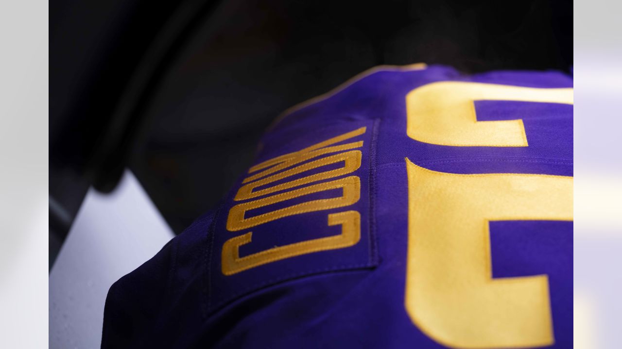 Equipment Staff Prepares Primetime Purple Jerseys for Vikings-Cowboys Game