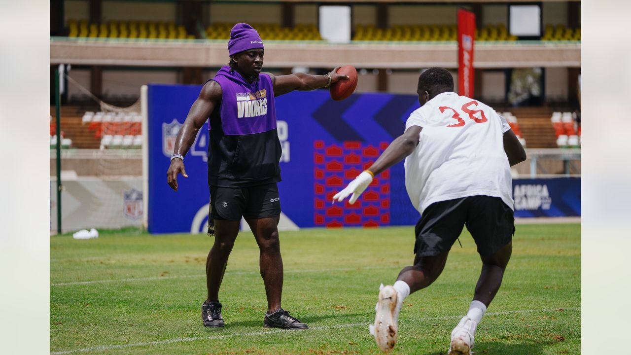 Brian Asamoah II Coaches Athletes at NFL Africa Camp