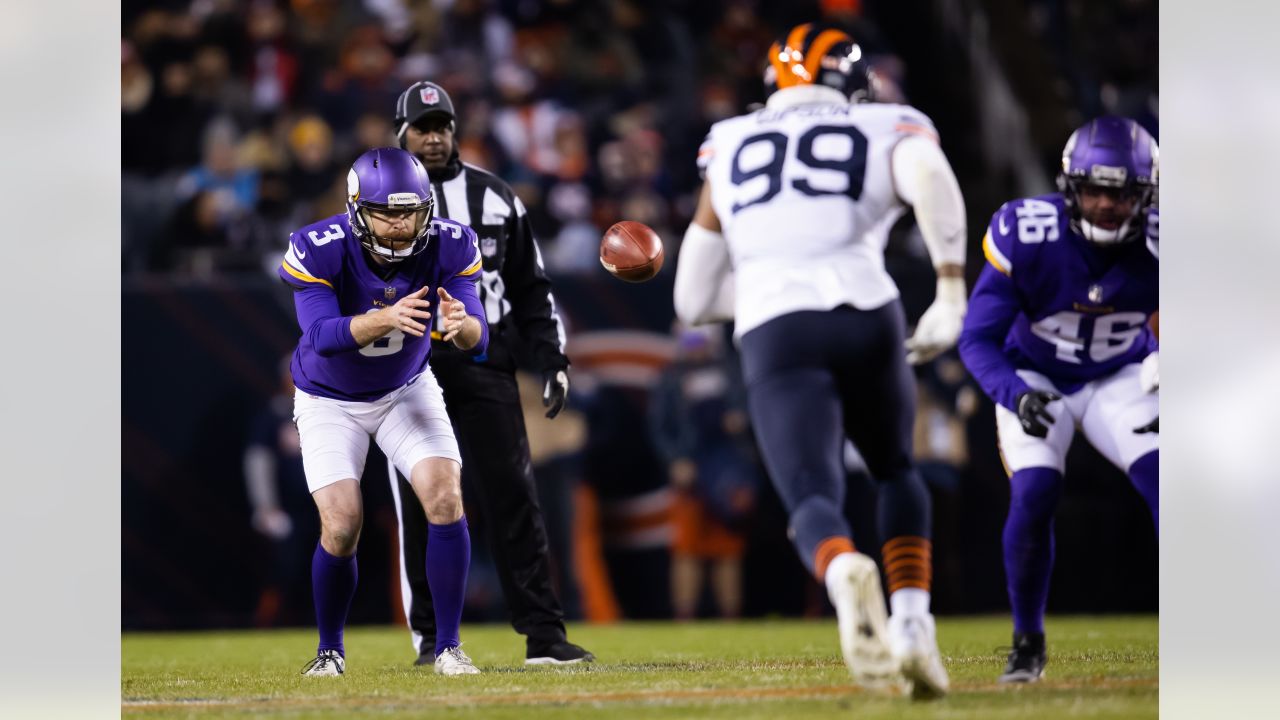 Minnesota Vikings punter Jordan Berry works on his ball drop