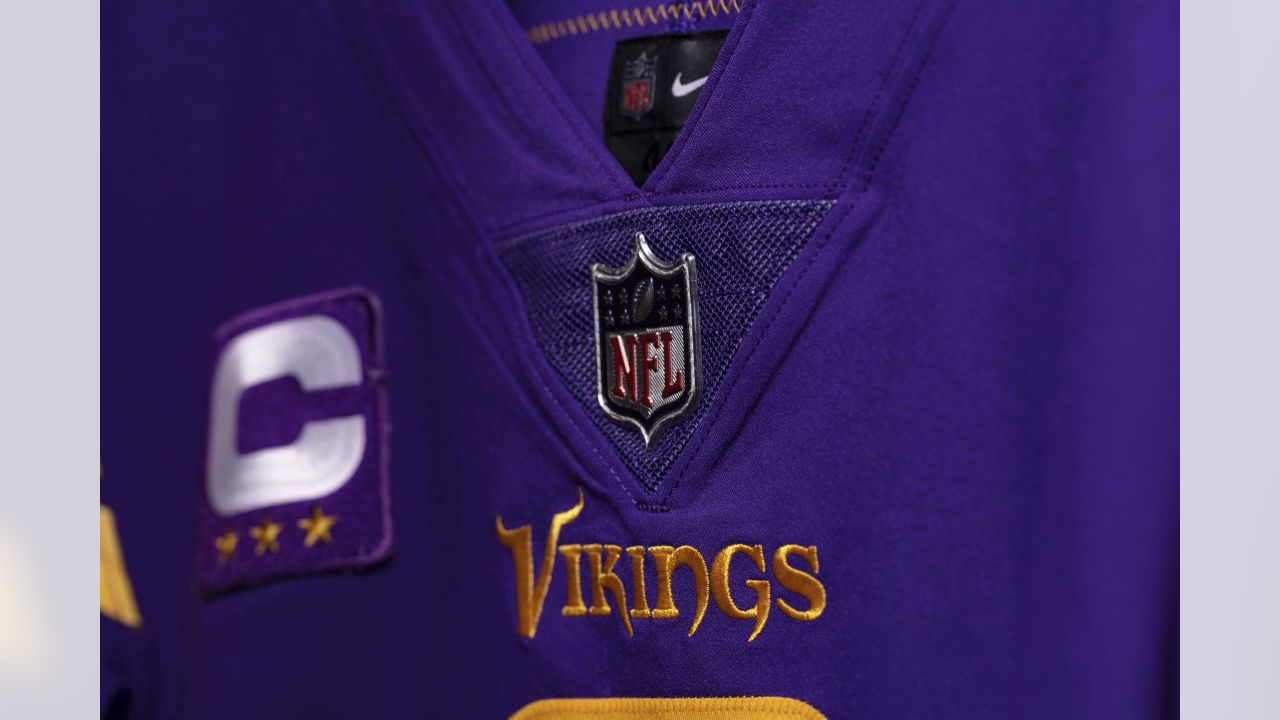 Equipment Staff Prepares Primetime Purple Jerseys for Vikings