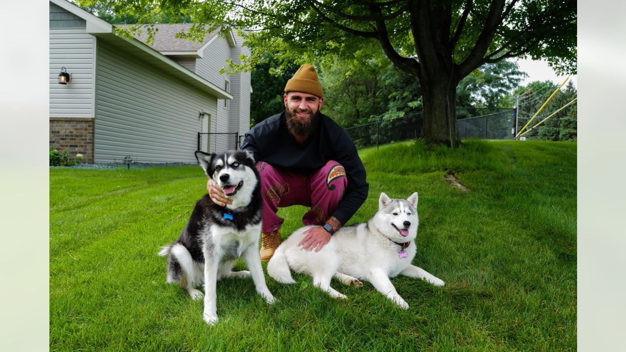 D.J. Wonnum's Dog Simba on Purple Pups