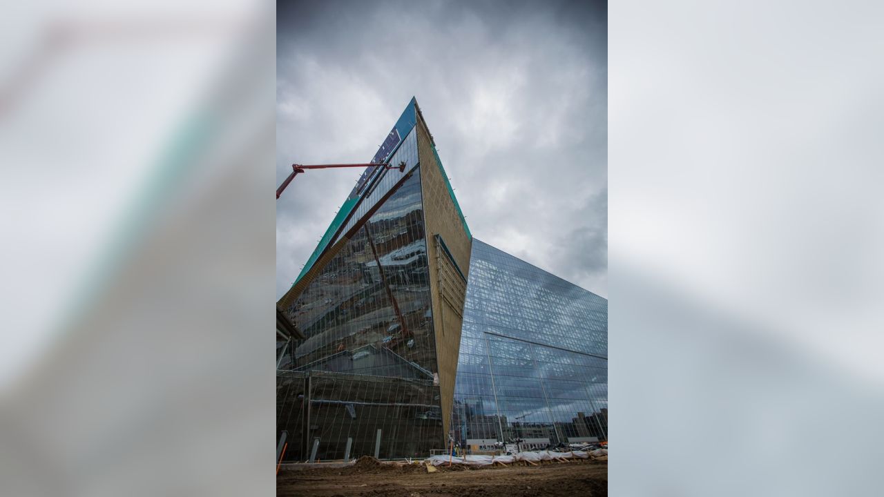 U.S. Bank Stadium home of the Minnesota Vikings with stadium and arena  seating and telescoping stands manufactured by Irwin Seating Company