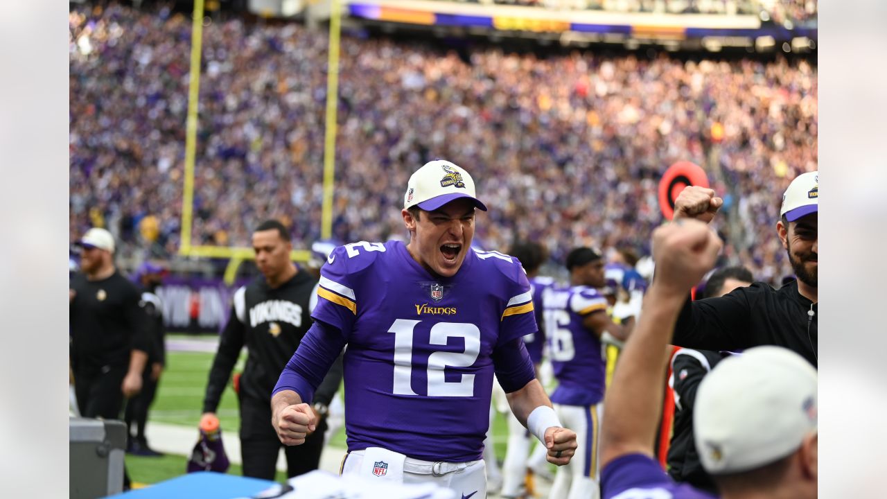 Minnesota Vikings quarterback Nick Mullens (12) passes against the