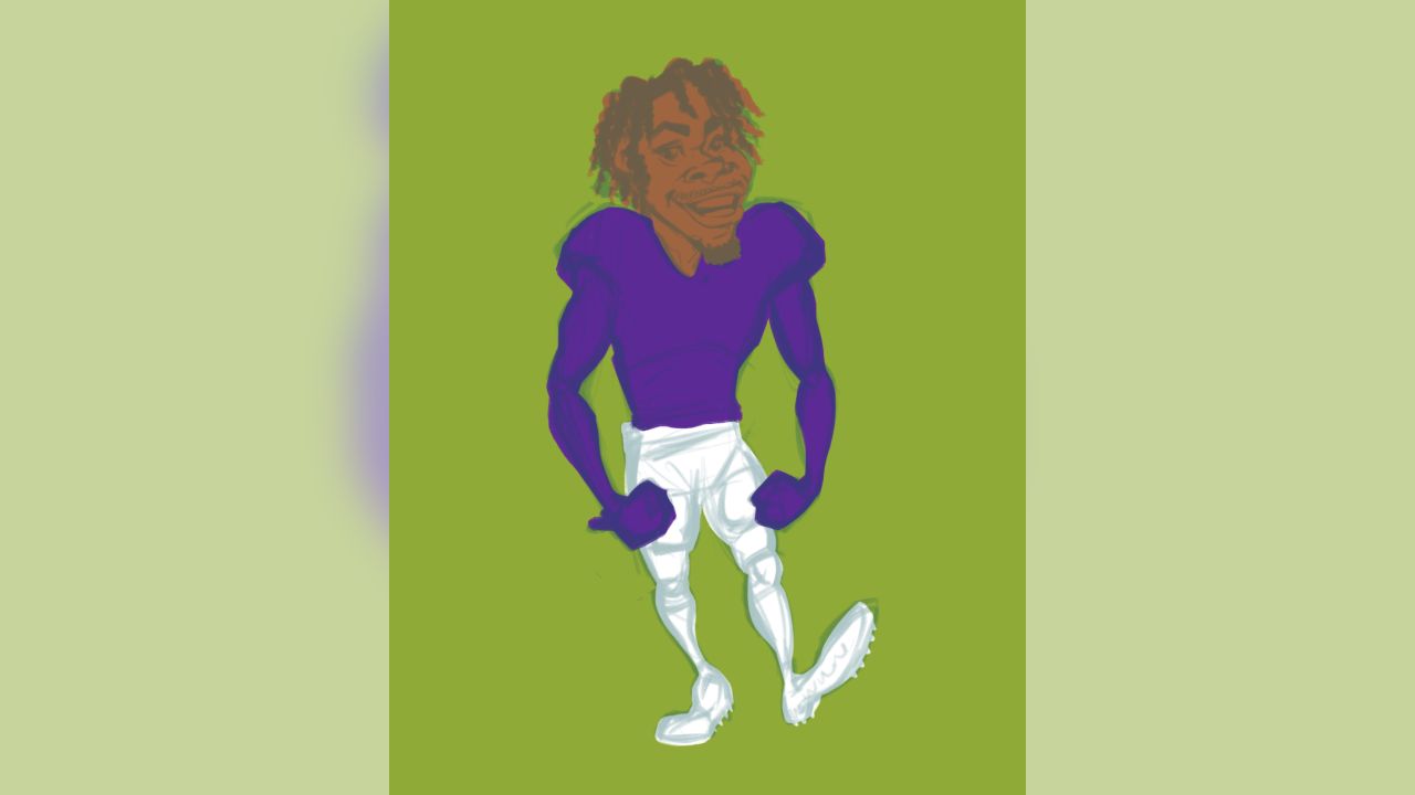 How to Draw Justin Jefferson of the Minnesota Vikings for Kids 