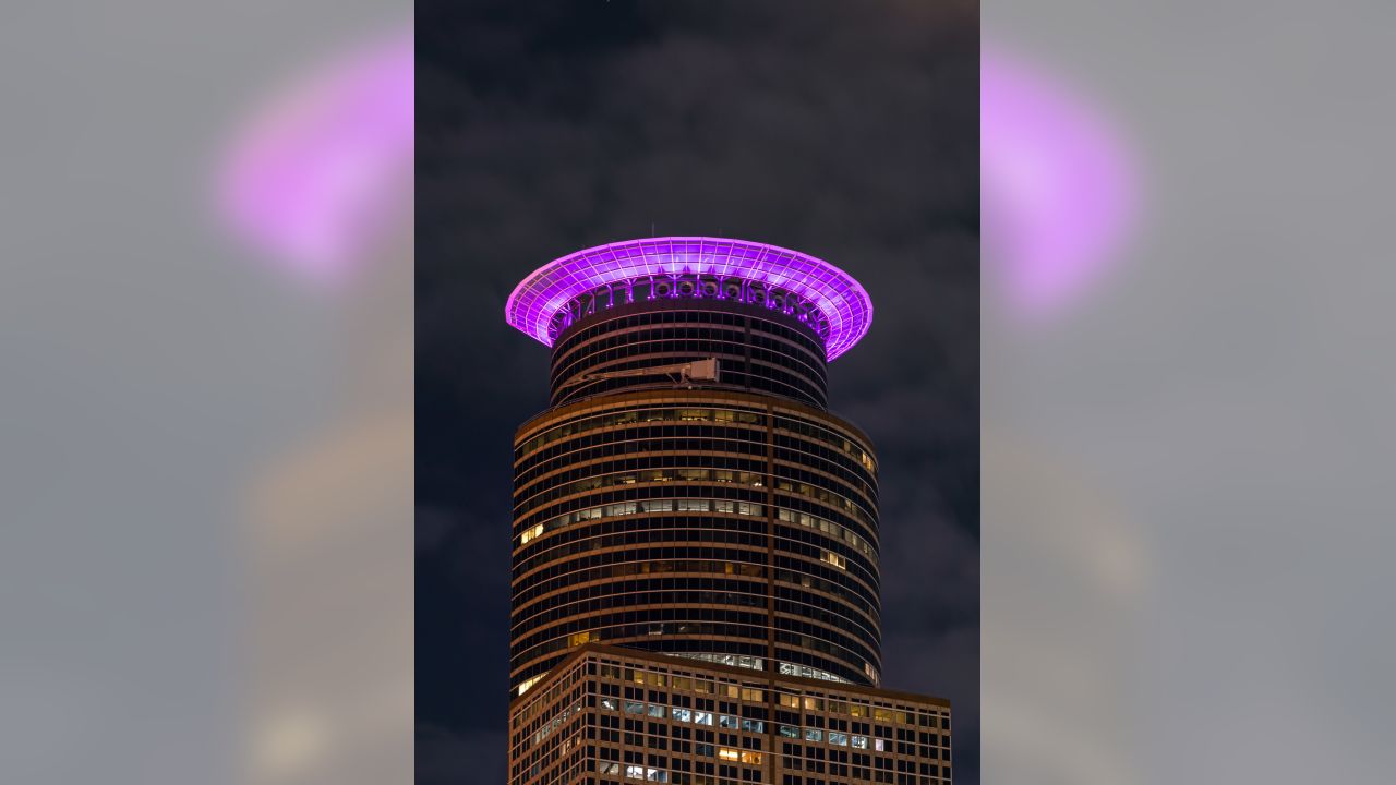 Twin Cities Lit Purple & Gold in Support of Vikings