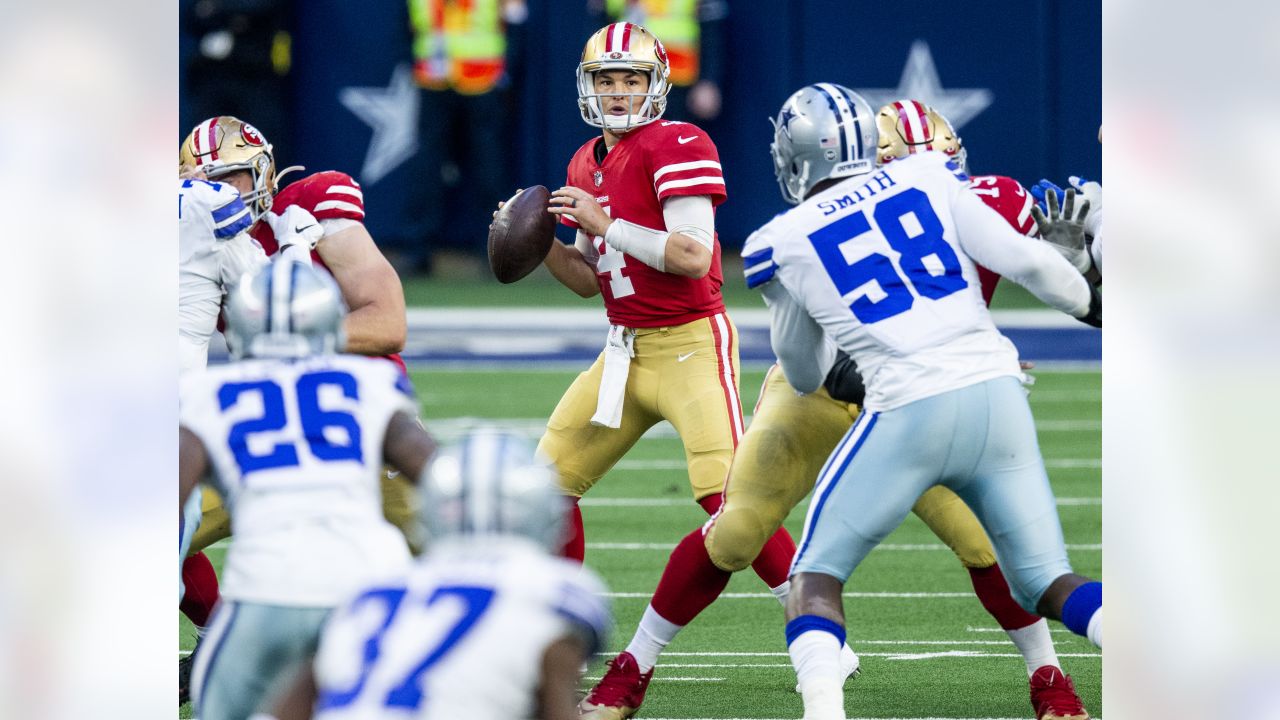 Minnesota Vikings quarterback Nick Mullens (12) celebrates after