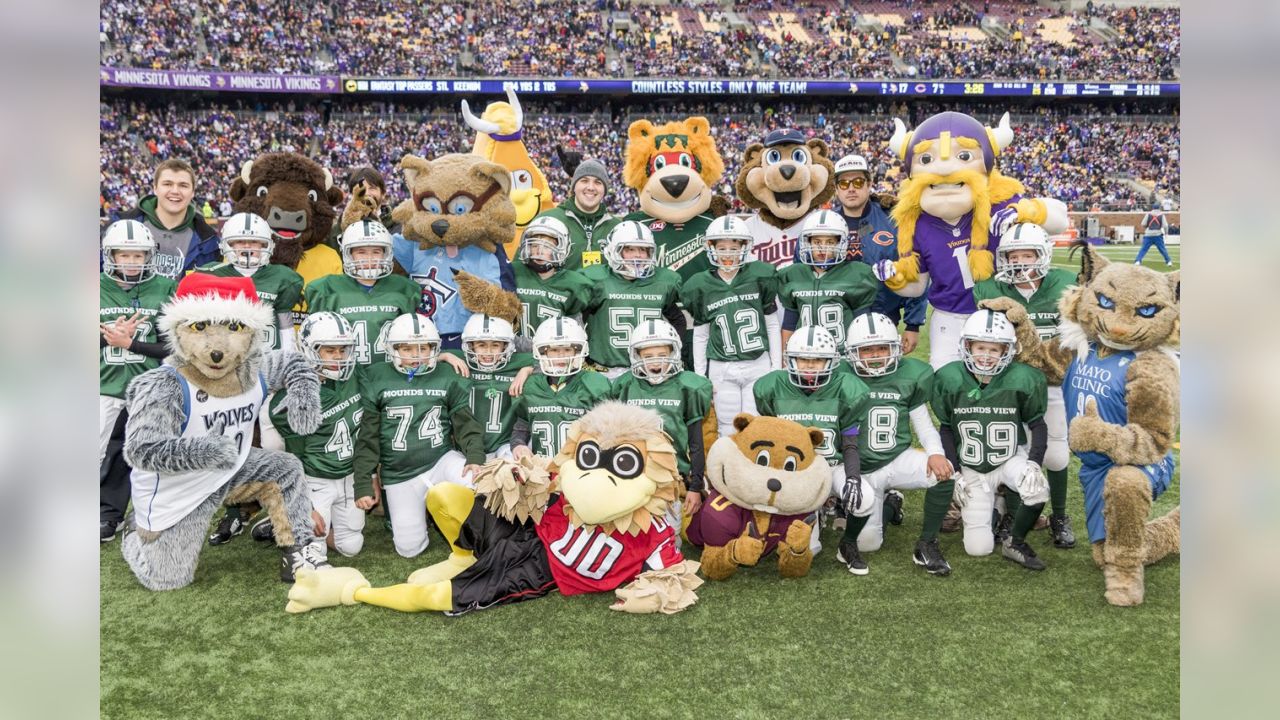 Vikings mascot highlights effort to get kids active