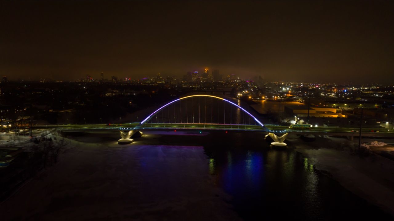 Twin Cities Lit Purple & Gold in Support of Vikings