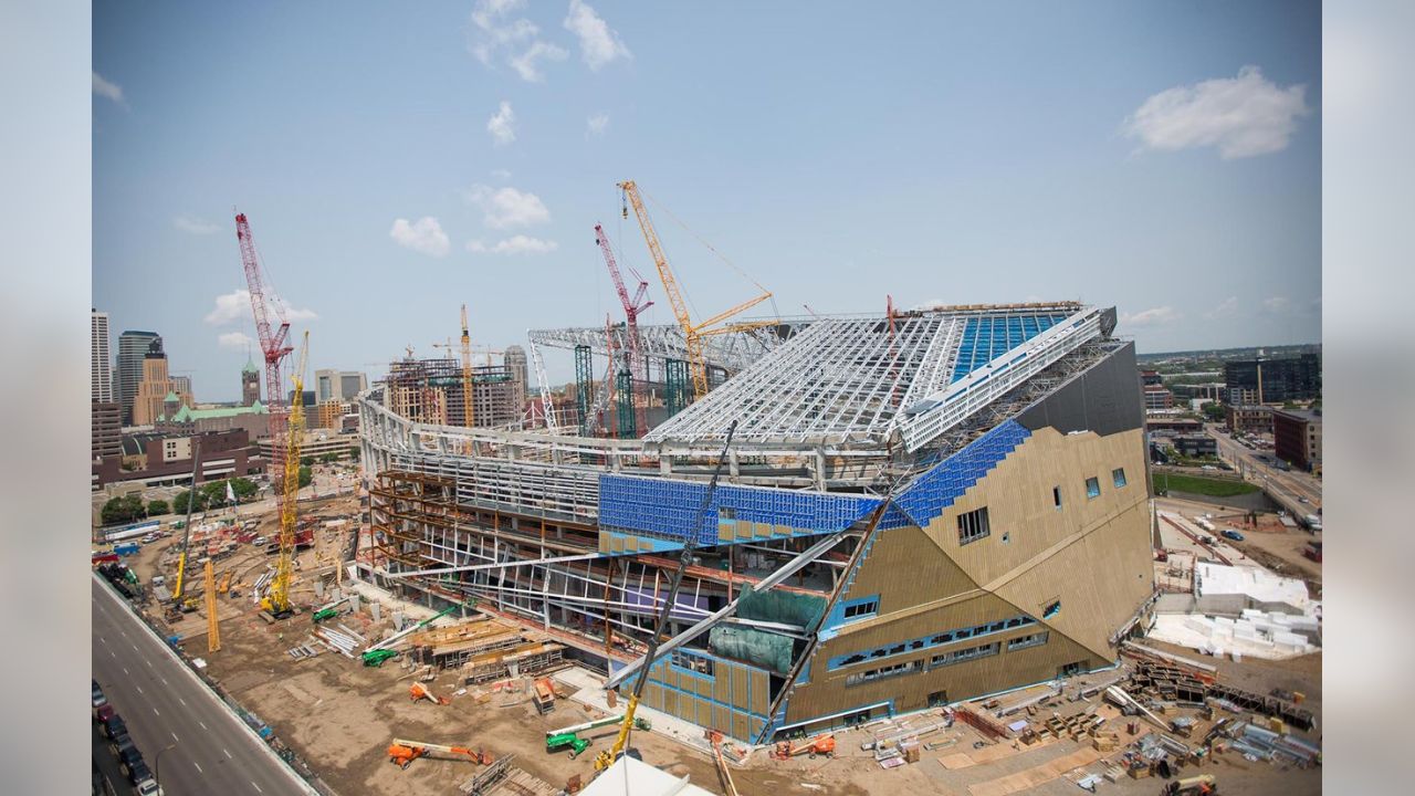 High tech material makes Minnesota Vikings' new stadium's roof light and  strong