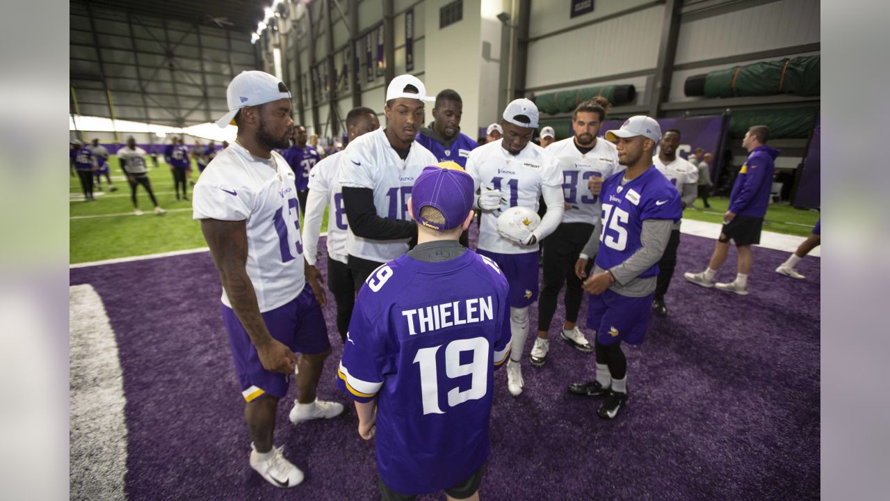 Adam Thielen, Vikings Grant 'Make a Wish' Dream for Young Fan