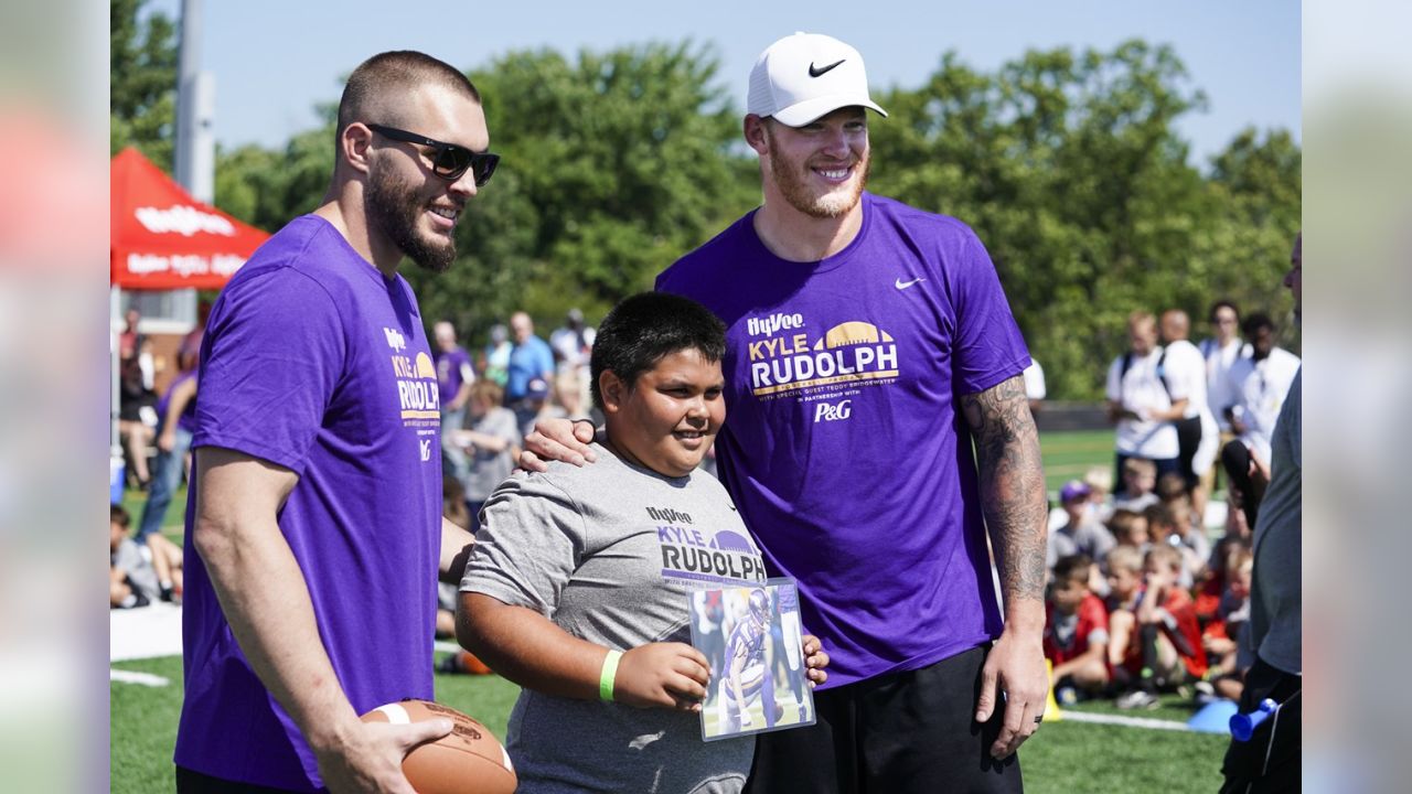 Former Vikings TE Kyle Rudolph hosts annual kids camp in Plymouth