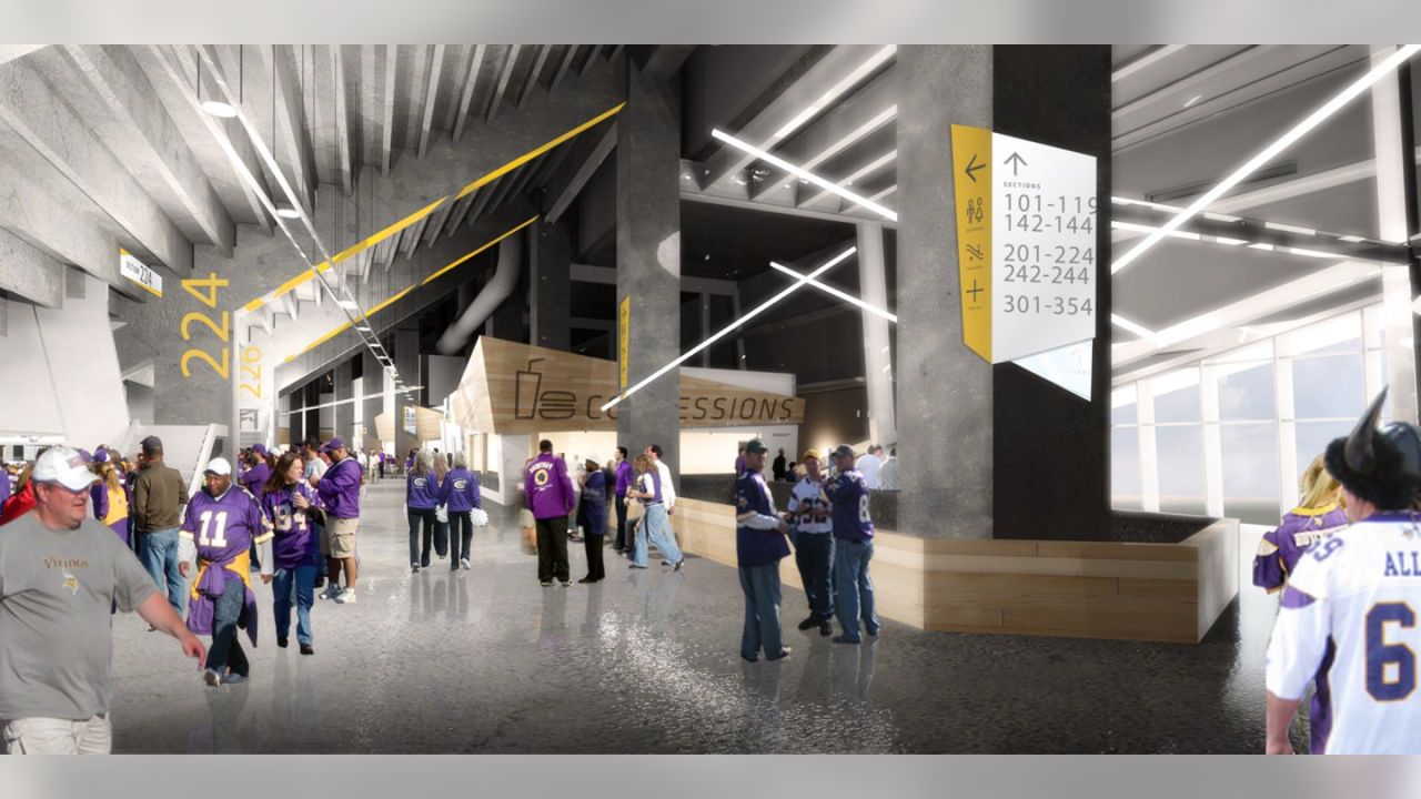 New Vikings Stadium: Locker Room, Concourses and More