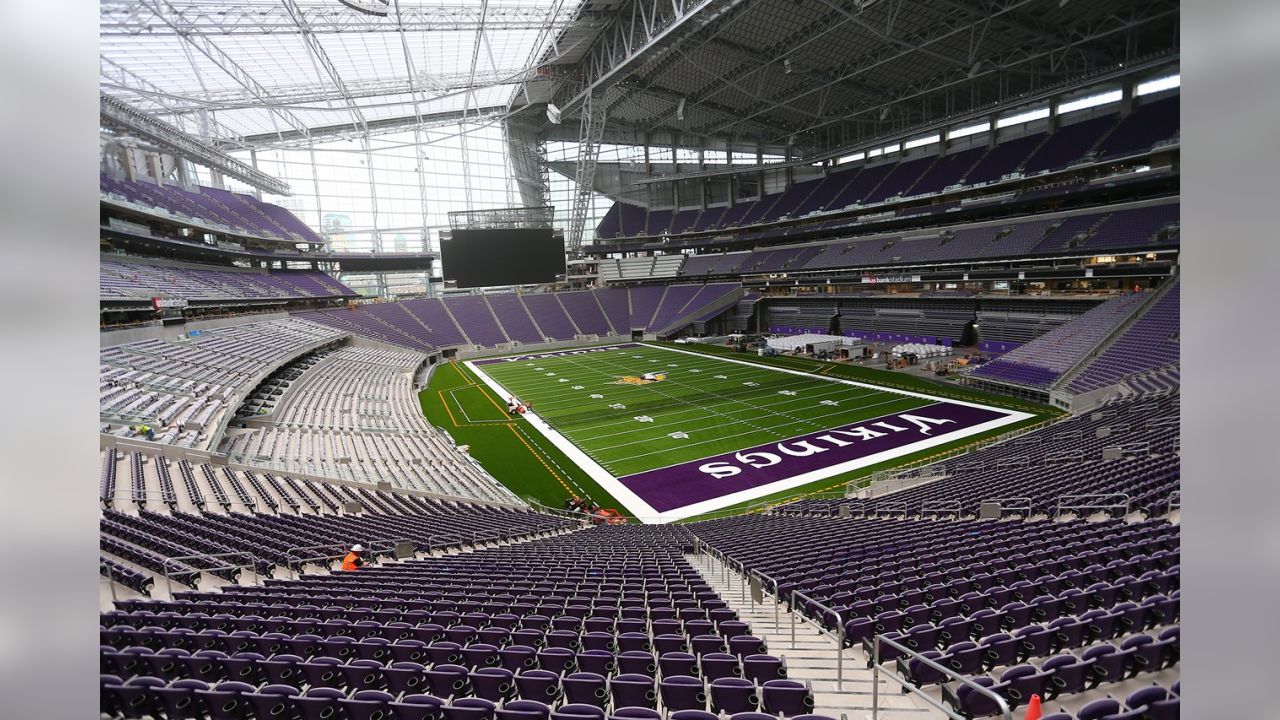 Norseman Logo, End Zones Complete at U.S. Bank Stadium