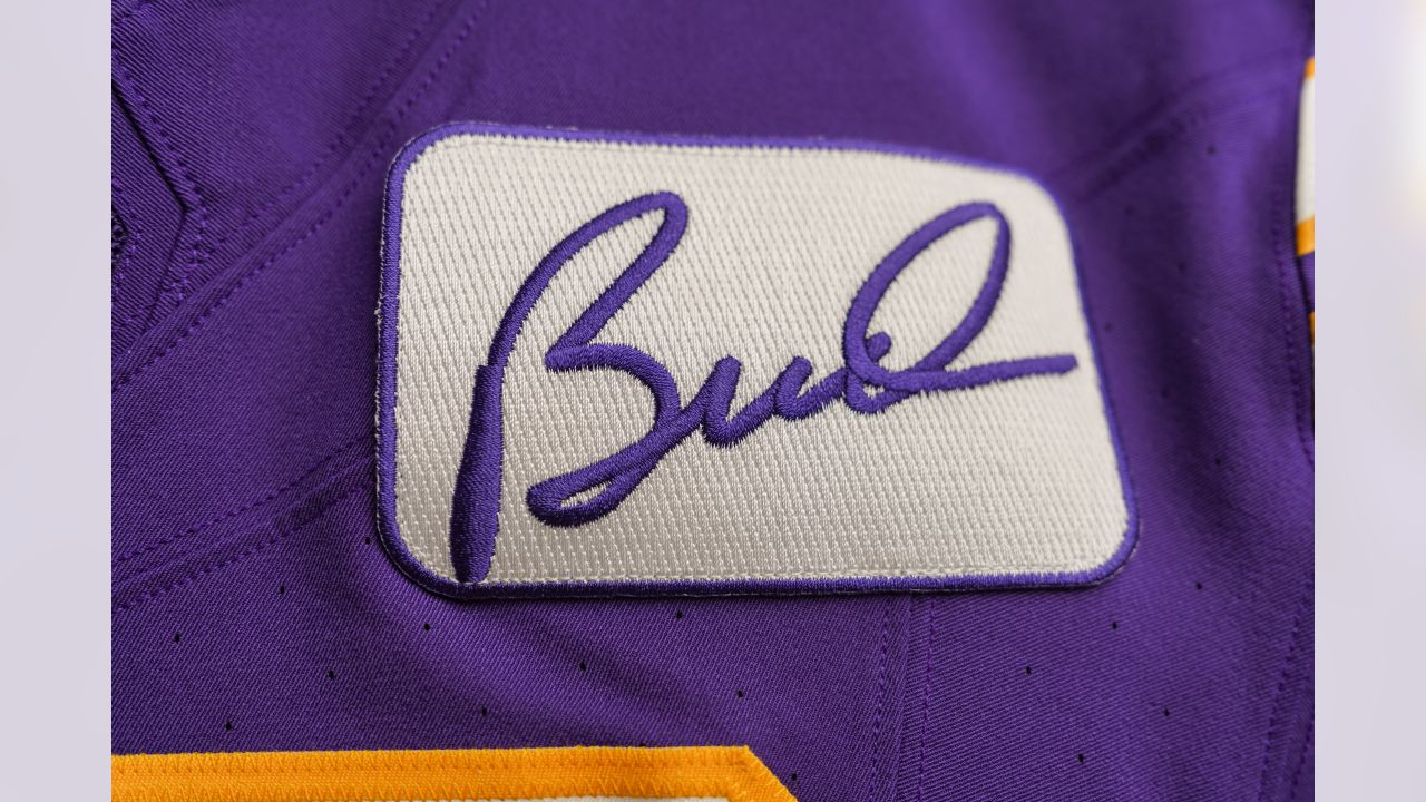 Vikings Bud Grant Patch Classic Limited Custom Jersey - All